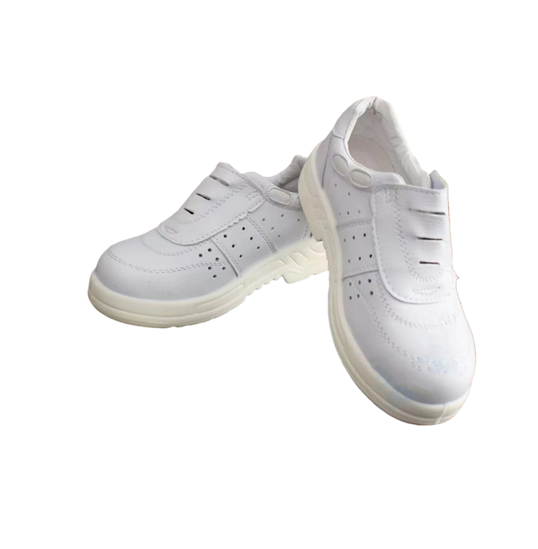Chaussures de travail de salle blanche ESD PU sans poussière Chaussures de sécurité en cuir anti-statique Chaussures de pied en acier