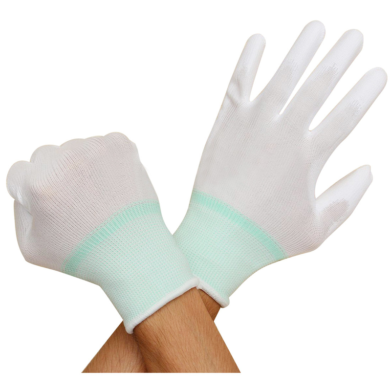 Inspection de l'assemblage Travaux de précision Palm PU revêtu de gants de sécurité ESD antistatiques ESD gants d'ajustement de palme