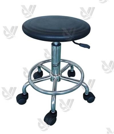 Chaise antistatique réglable en mousse PU à haute performance pour salle blanche avec chaînes métalliques