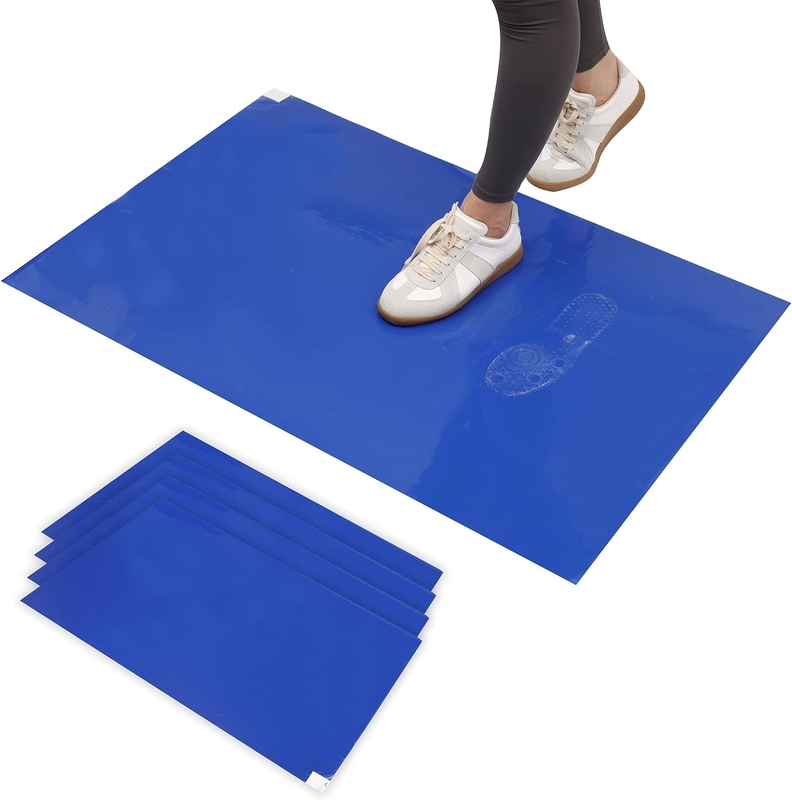 Tapis adhésif adhésif 30 feuilles / packs Tapis bleus pour le sol de la salle blanche
