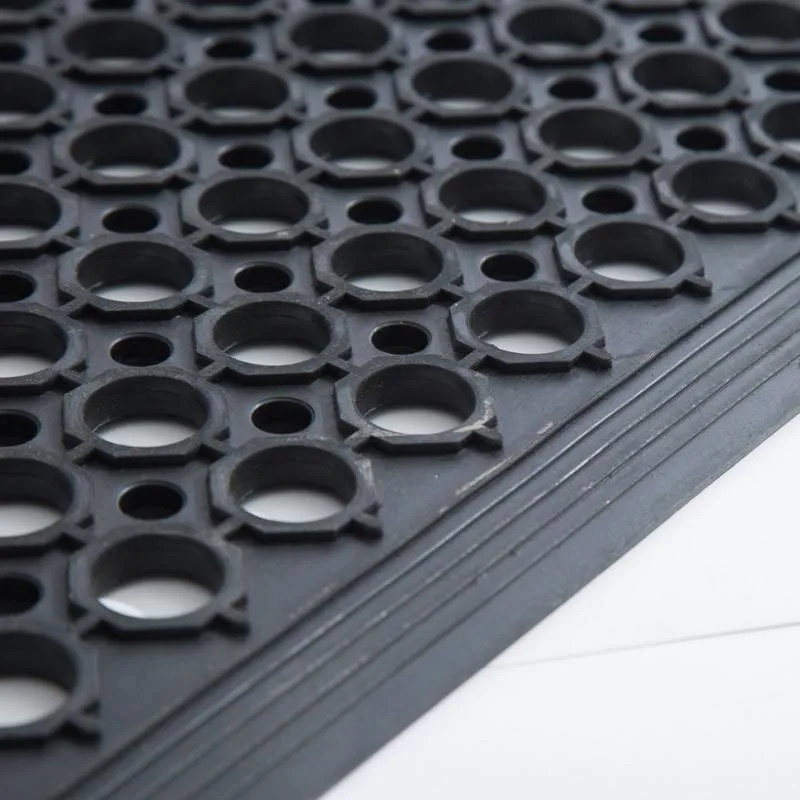 ESD Tissu anti fatigue noir Tissu anti fatigue industriel Tissu de sol de cuisine d'usine commerciale