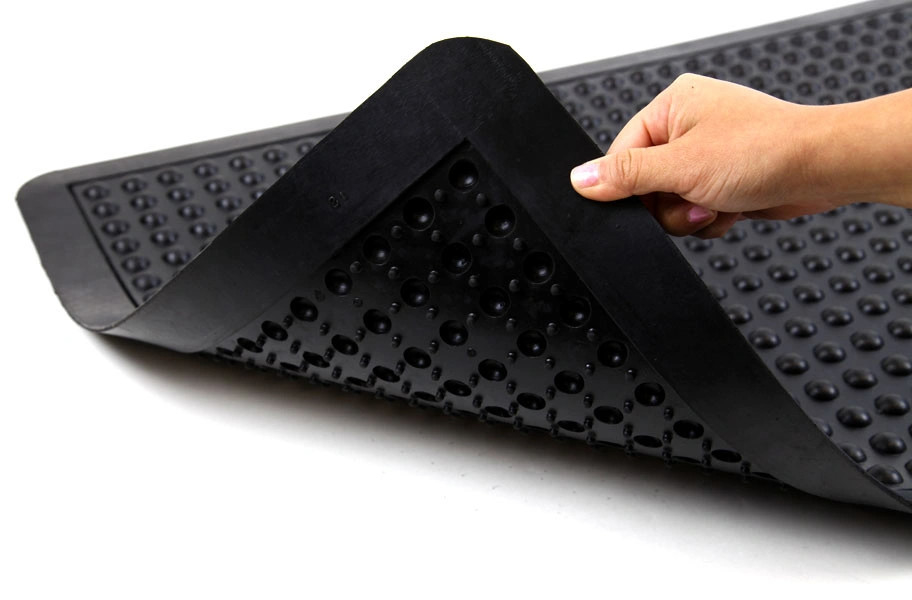 Tapis anti fatigue noir ESD en caoutchouc industriel tapis anti fatigue pour atelier tapis anti glissement