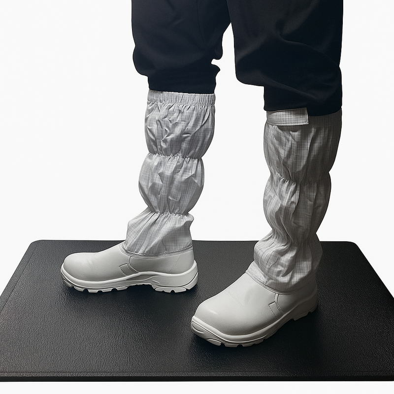 Anti Static ESD Rubber Mat with Dual PVC Layers and Bark Pattern Surface Providing Ergonomic Comfort and Slip Resistance