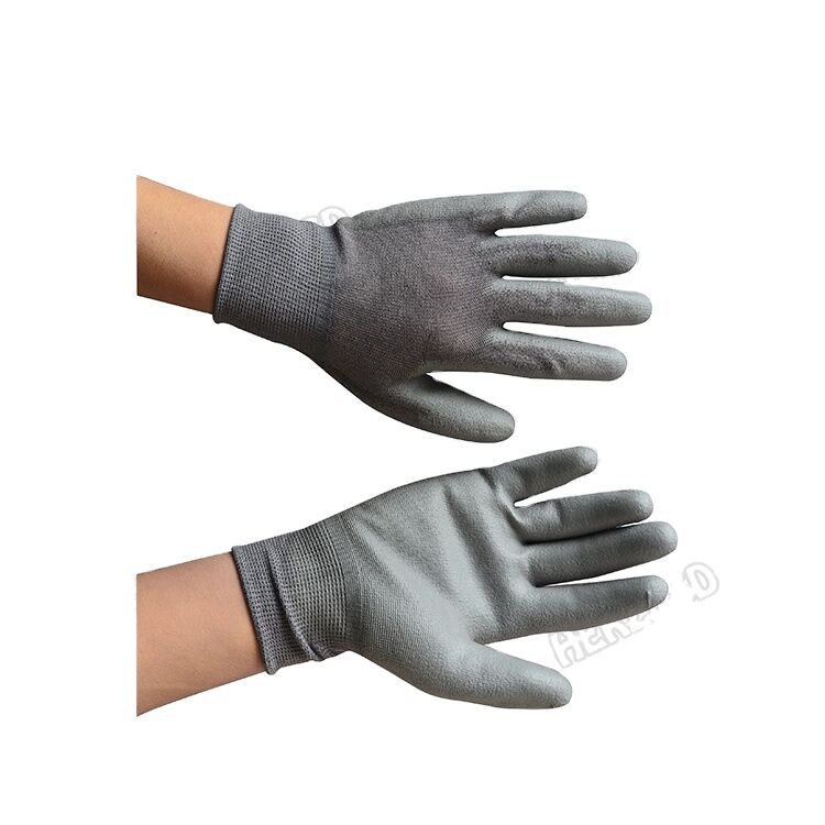 Gants ESD en nylon et fibre de carbone antistatiques enduits de paume de qualité supérieure pour gants antistatiques électroniques