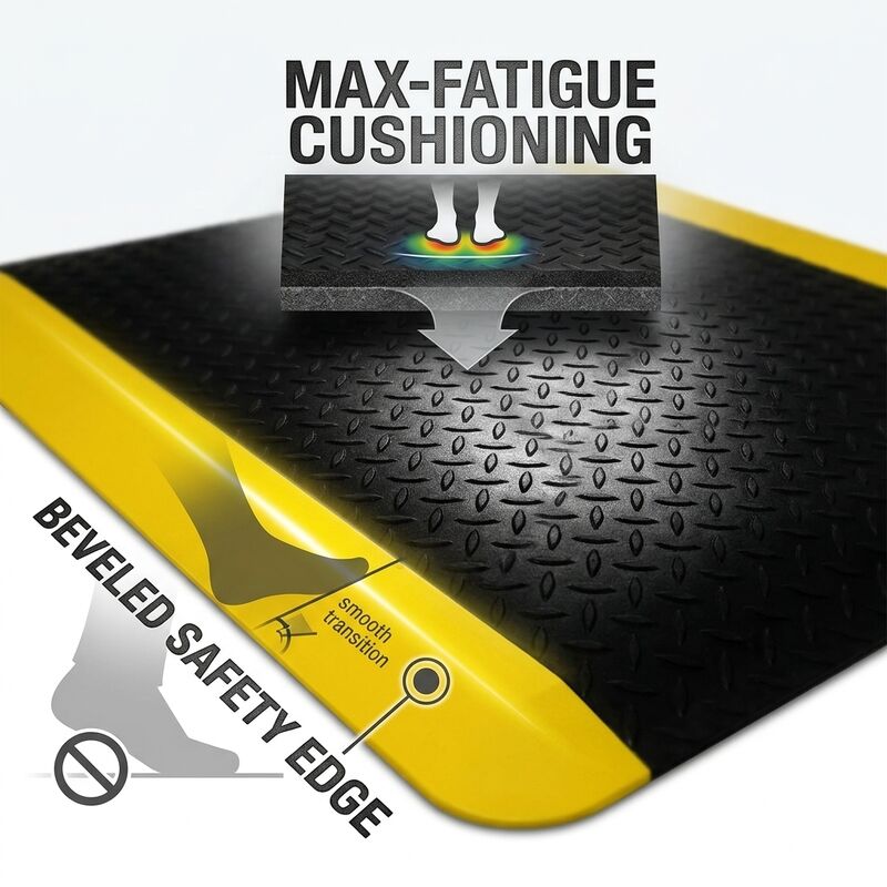 Mat de caoutchouc anti-fatigue ESD haut en bulle noir tapis de sol statique dissipatif pour les postes de travail d'assemblage électronique