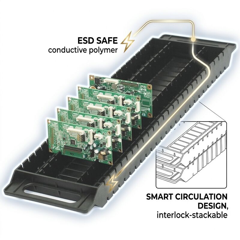 Plateau de stockage de circuits imprimés de circulation en acier durable ESD pour le traitement des cartes de circuits imprimés SMT